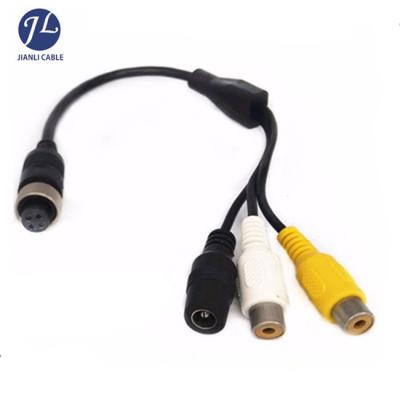 China Auto Rearview Camera 4 Pin Cable Connector CAR DVR Cable Connection RCA for Reversing Car CCTV Camera for sale