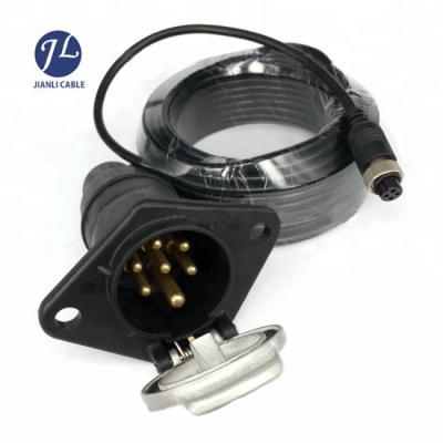 China Speaker Trailer CCTV System Camera Monitor 7 Pin Connection Spiral Cable for sale