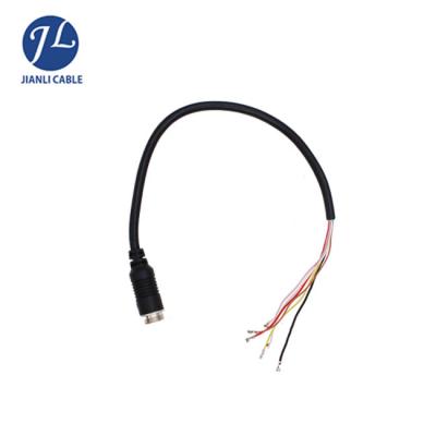 China High Quality 6 Pin Male To 6 Wire Multimedia Cable For Car Rear View System for sale