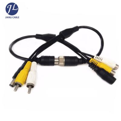 China Vehicle Camera Connection Camera Backup System 4 Pin Aviation RCA Adapter Audio Video Cable for sale