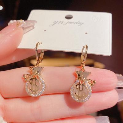 China FASHIONABLE Exquisite Anime Cat Earring Women's Jewelry Loop Crystal Hoop Earrings Personality Ear for sale