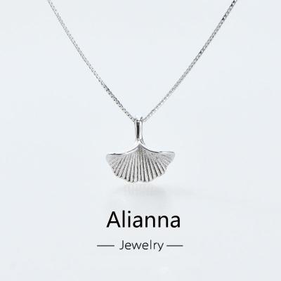 China Wholesale 925 Sterling Silver Classic Ginkgo Leaf Necklace Chain Necklace Women CLASSIC Jewelry for sale