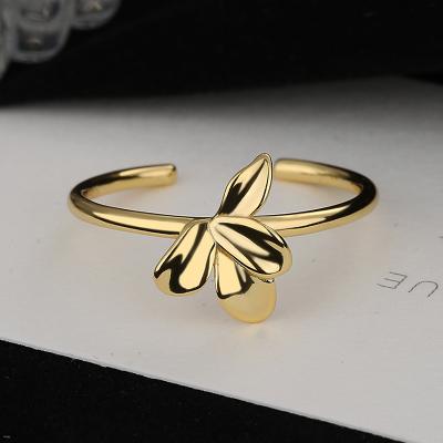 China New FASHIONABLE Gold Filled Ring Jewelry Women Fashion Sunflower Ring 925 Adjustable Delicacy Sterling Silver Rings for sale