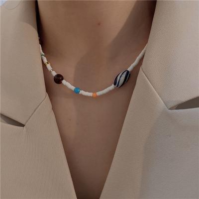 China FASHIONABLE Women Personality Designs Jewelry Accessories Colorful Women Pearl Short Necklace for sale