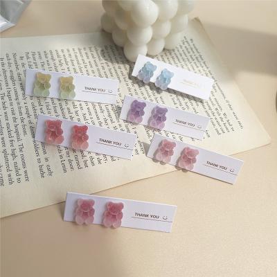 China New Fashion Women 2021 TRENDY Earings Cute For Girls Lovely Gradient Color Animal Stud Earring for sale