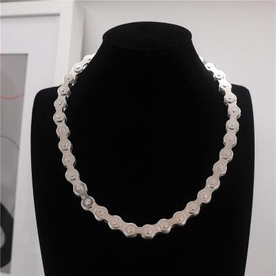 China Hiphop Mens Fashion Bike Chain Punk Necklace Bike Jewelry Cheap Chain Necklace for sale