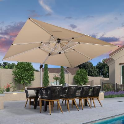 China 3.5*3.5m Large Size Outdoor Sun Patio Umbrella Contemporary Commercial Outdoor Heavy Duty Umbrella Parasol for sale