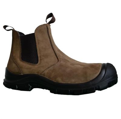 China Steel Toe Oil Resistant Leather Crazy Toe Steel Safety Boots for sale