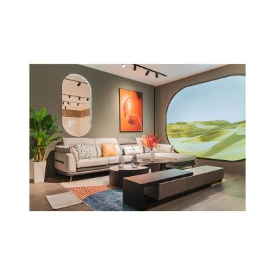 China Other modern leather living room furniture wooden tea table sofa set bed from factory wholesale price for sale