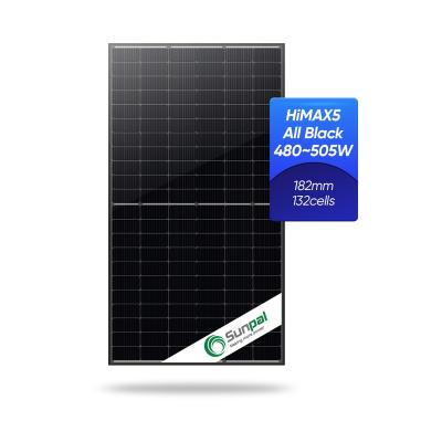 China Sunpal 132Cell Solar Home System All Black 48V 480 485 490 495 Watt Sun Power Solar Power Home Solar Panels for sale