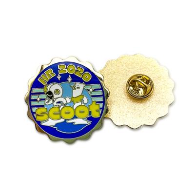 China Custom Original Europe Factory Logo Enamel Lapel Pin Badges for sale