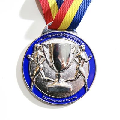 China Factory Made Europe Ribbons Low Cost Running Custom Marathon Medallion For Sport Even for sale