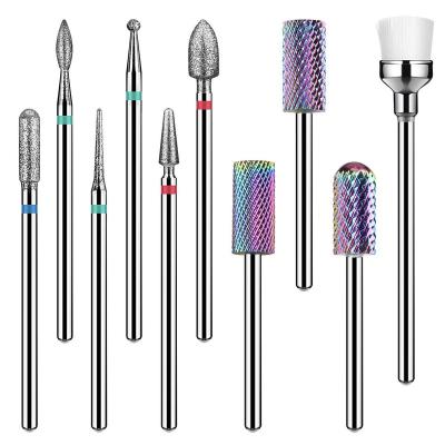 China Masonry Drilling Tungsten Carbide Nail Drill Bit Set - 3/32 Inch Efile For Acrylic Gel Nails for sale