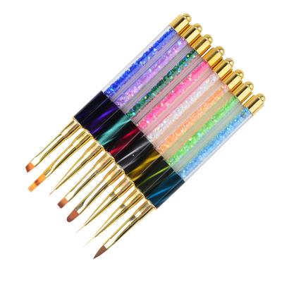 China High Quality Mahogany Professional NAIL Nail Tools with Diamond Painted Light Therapy Pen Cat Eye Rod Nail Brush for sale