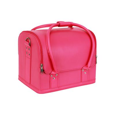 China Fashion PU Leather Cosmetic Case Gel Nail Polish Gel Art Travel Nail Beauty Soft Train Case Make Up Package Case For Promotional for sale