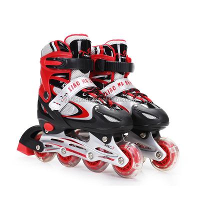 China Customized Design Girls Lace Adjustable Inline Roller Skate Shoes With Led Lights S for sale