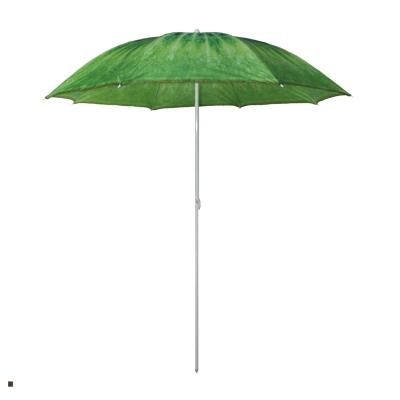 China Outdoor Furniture 6ft Polyester Customized 170T Umbrella Self Design To Add Fruit Picture Beach Umbrella, Kiwi for sale