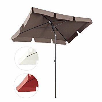 China Blue Patio Furniture 1.8X1.2M Rectangular 6X4FT Square Outdoor Umbrella Beach Umbrella Offset Umbrella Base Furniture Garden Deck Poolside for sale