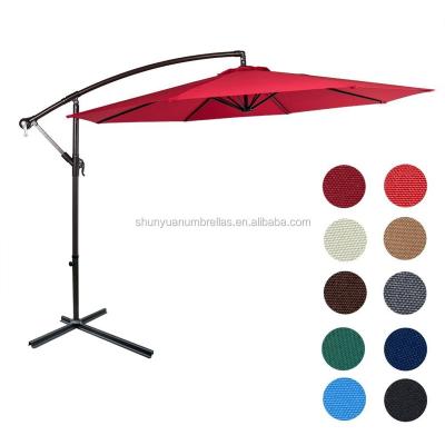 China Outdoor Furniture 10' Ft Patio Umbrella, UV Protection, Hanging Garden Water Resistant Cantilever Umbrella With Cross Base for sale