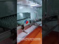 Pharmaceutical 50-500ml washing, drying, filling, capping compact line