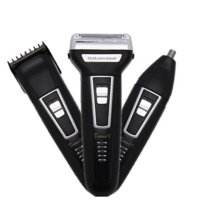 China Wholesale Price Twin Blade TrimmerX TM-6558 3 in 1 Carbon Steel Multifunctional Electric Shaver Rechargeable for sale