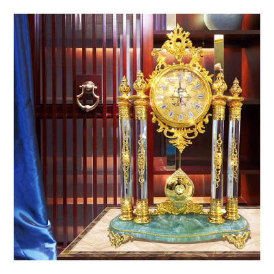 China Luxury Designer Classic Desk Clock Calendars Metal Desk Clock for sale