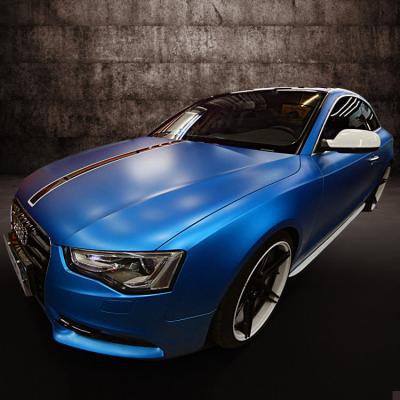 China 1.52m Color Matte Blue Changing Colored Self Adhesion Body Car Wrap Auto Film for sale