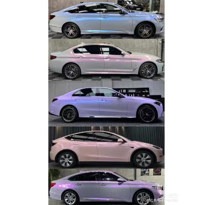 China Wholesale Color Car Vinyl Rolls Gray PVC Transition Shift Wrap Purple Colored Vinyl Car Sticker for sale