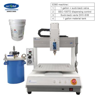 China Automatic Factory Intelligent Equipment Epoxy Resin Glue Dispenser Second 1.5 Gallon Glue Dispensing Machine SEC-E380 for sale