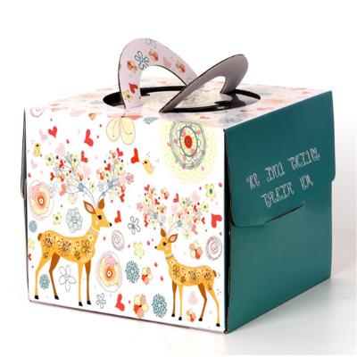 China Full Color High Quality Bulk Biodegradable Birthday Bakery Cake Paper Gift Box for sale