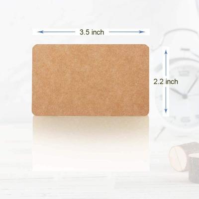 China Reading DIY Word Gift Blank Kraft Paper Business Cards Premium Double Sided Available Message Cards for sale