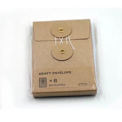 China Business Envelope Wholesale Customized Recyclable Kraft Paper Packaging Envelope Bag With String for sale