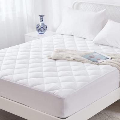 China High Quality Waterproof Fabric Polyester Dust Proof Breathable White Bed Twin Size Fitted Waterproof Mattress Protector for sale