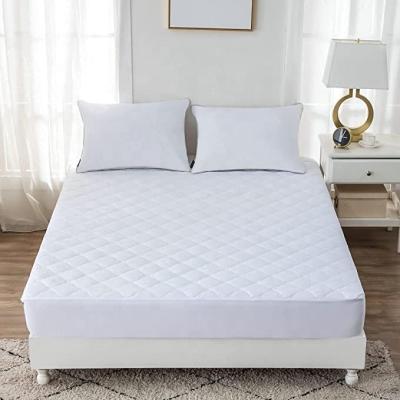 China Waterproof Hypoallergenic Washable Cover Polyester Terry Waterproof Home Bed Bamboo Soft Mattress Protector for sale