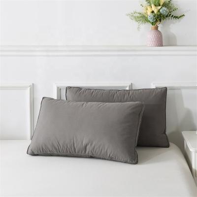 China Anti Dust Mites Manufacture Wholesale Gray Dark Goose Down Feather Down Cushion Insert Pillow for sale