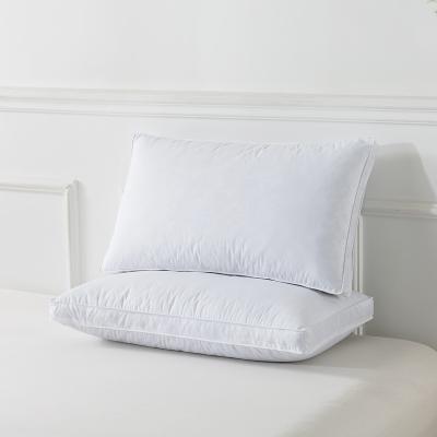 China Wholesale Soft Anti Dust Mite Support Pillow Inserts White Goose Feather And Down Bedding Pillow Insert Cushion For Hotel Home for sale