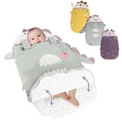 China Custom Newborn Baby Heat Resistance 2.5 Adiathermic Baby Sleeping Bag Cotton Organic Sack Newborn Baby Wrap Bag for sale