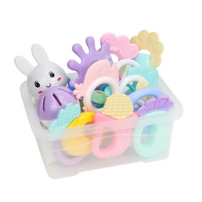 China Soft Toy BPA Free Silicone Baby Teether Teething Accessories Toy For Babies for sale