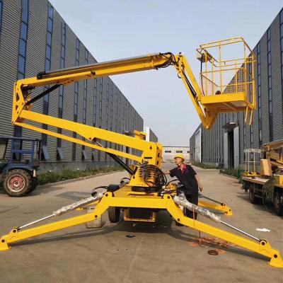 China Hotels Portable Mobile China Boom Lift Trailer Articulating Towable Boom Lift for sale