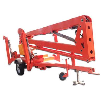 China Advertising company crank arm platform lift truck mounted articulated boom lift cherry picker boom lift 15m for sale