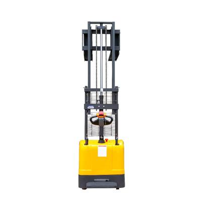 China Building Material Shops Semi Electric Pallet Stacker Forklift Crane Semi Electric Stacker for sale