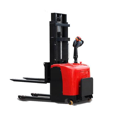 China Building Material Shops Semi Electric Forklift 1500kg Pallet Lifter Pallet Stacker Electric AC Supply for sale