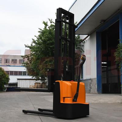 China Construction Works 800kg Counter Balance Overhead Legless Electric Pallet Stacker Electric Stacker Forklift for sale