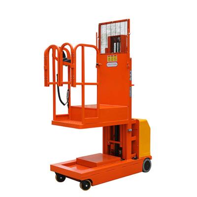 China Building Material Shops Order Picker Overhead Electric Lifter 300kg 4m 4.5m Working Platform for sale