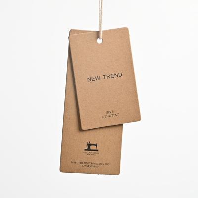 China Sustainable factory can customize a large number of high quality thick cheap to custom design luxury fashion paper hangtag for sale