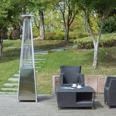 China Factory Direct Stocked Modern Stainless Pyramid Garden Pool Gas Patio Heater Best Selling for sale