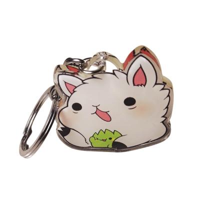 China Custom Acrylic Cartoon Toy Wholesale Blanks Clear Plastic Resin Mold Blank Animal Anime Key Chain for sale