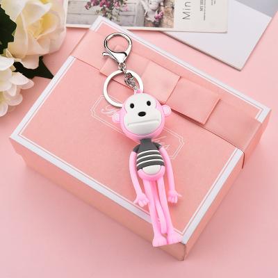 China Custom Monkey Rubber Key Chain Waterproof Logo Pvc Silicone Mold Mom Keychain_Gift_Box Keychains 3D for sale