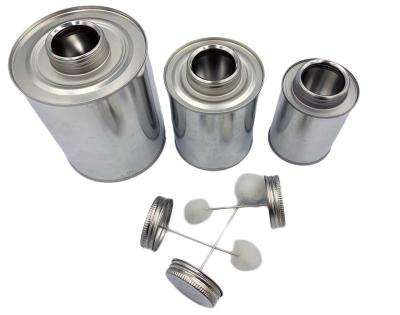 China Pcakaging Guaranteed Metal Cans With Dauber 250ml 500ml Metal Packaging for sale