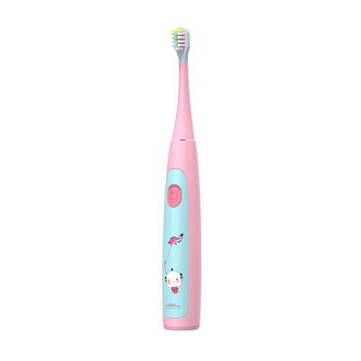 China Dupont 3D Soft Stiffens Pink Wireless Rechargeable Oral Care Appliances Teeth Whitening Electric Porcelain Ultrasonic Kids Baby Kids Sonic Toothbrush for sale